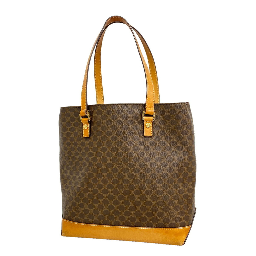 Celine Macadam Tote Bag, Brown, Women's